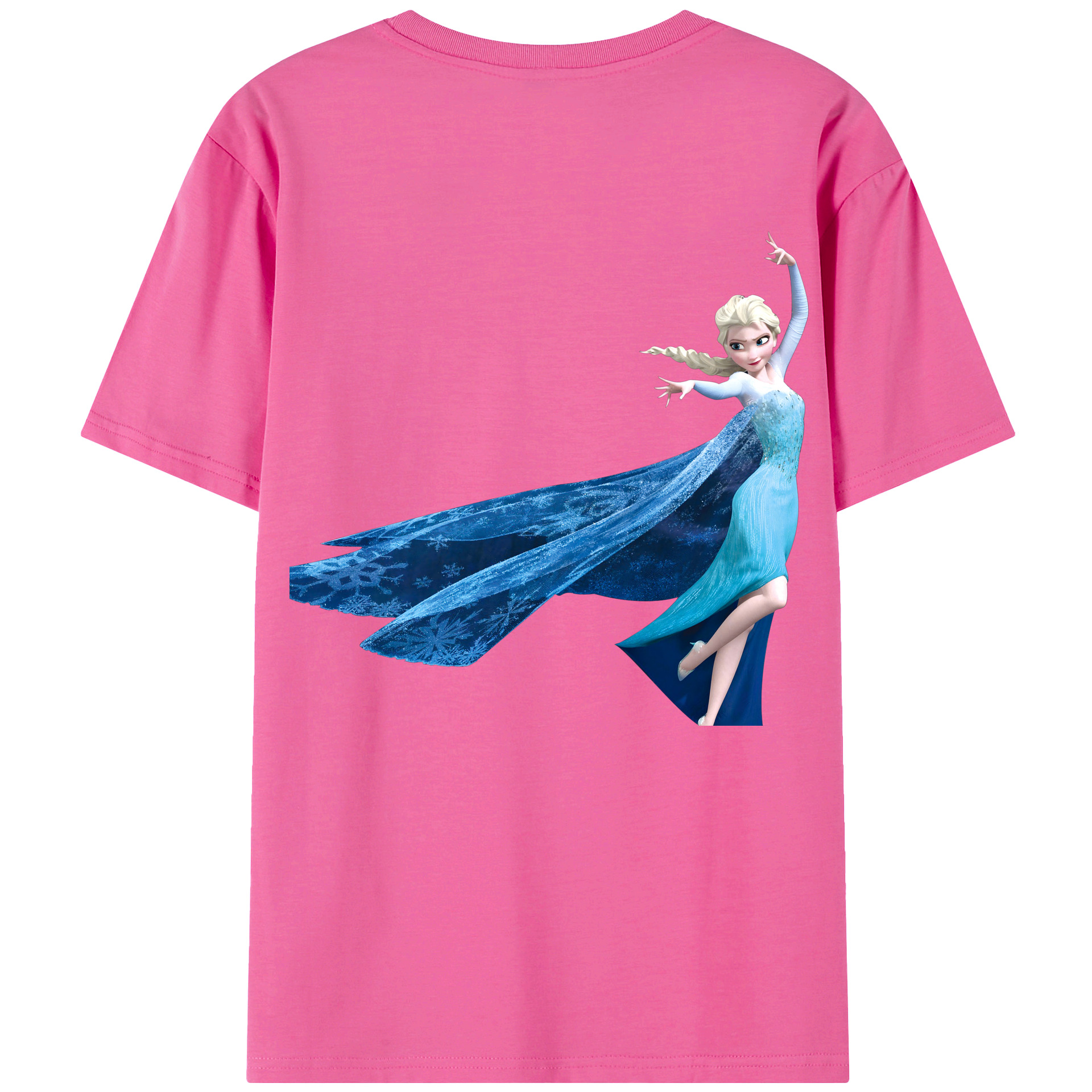 （画像用） アナと雪の女王 アンナ エルサ Frozen Anna Elsa レディース半袖Tシャツ(バックプリント)